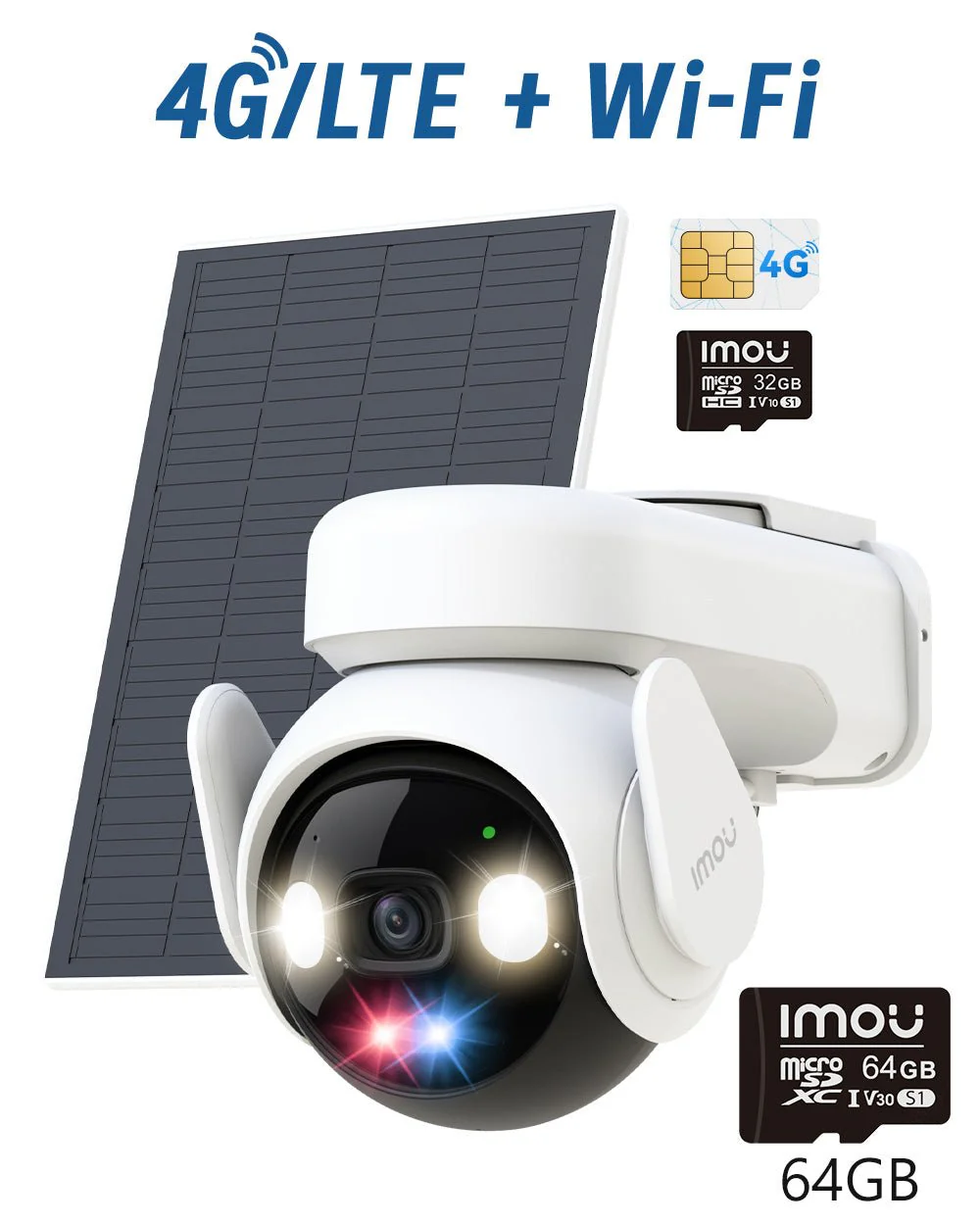 Caméra extérieure 4G/LTE + Wi-Fi