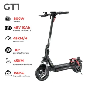 isinwheel® GT2/GT1 Trottinette électrique tout terrain 1200W pour adultes et adolescents – GT1 800W 45KM  €398.99