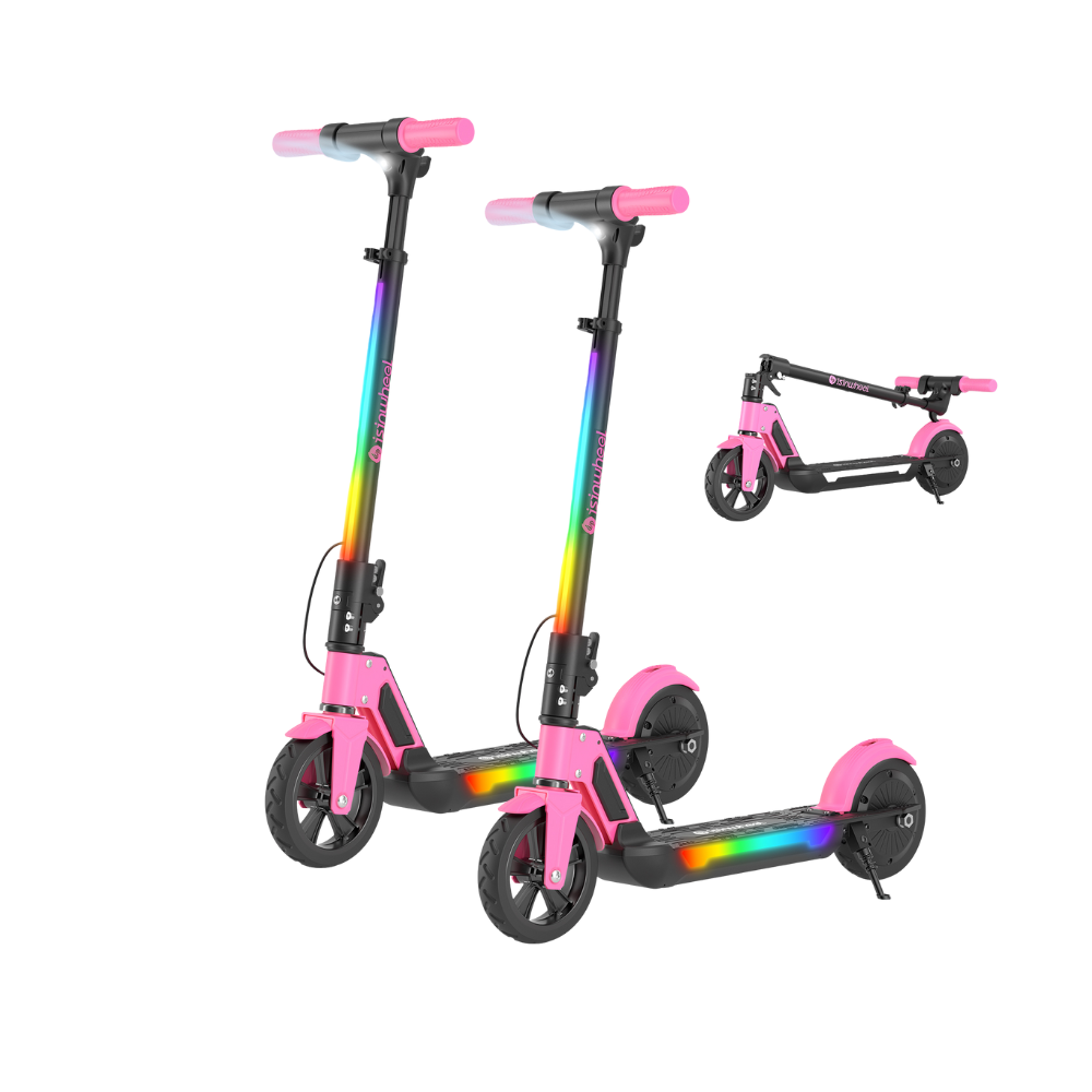 isinwheel S4/S7 Trottinette électrique pour enfants - S7 Rose / 2PC
