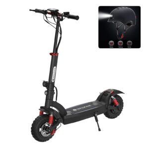 isinwheel® GT2/GT1 Trottinette électrique tout terrain 1200W pour adultes et adolescents – GT2 Avec casque noir  €578.99