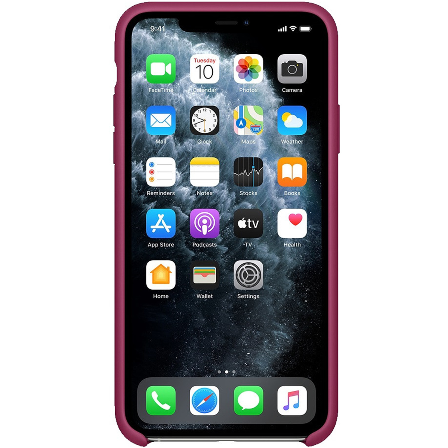 Coque en silicone Apple iPhone 11 Pro Max - Pomegranate – Image 2