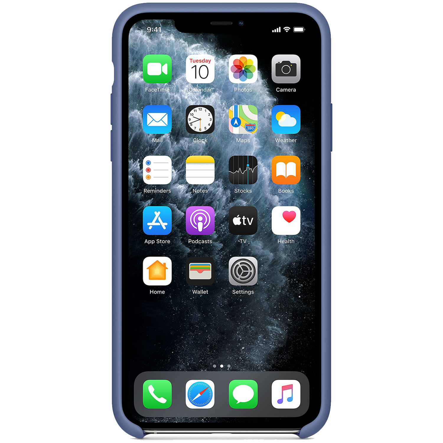 Coque en silicone Apple iPhone 11 Pro Max - Linen Blue – Image 2