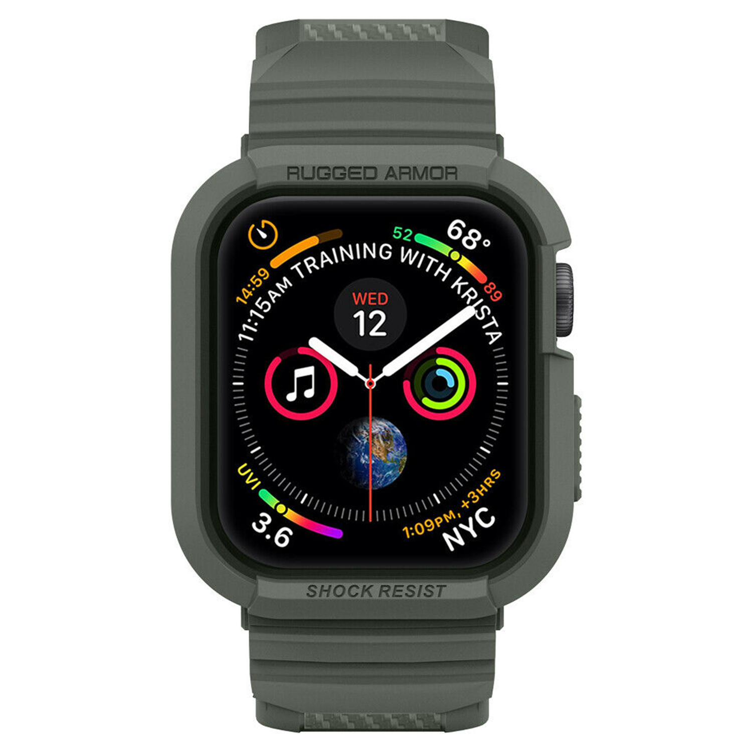 Spigen Coque Rugged Armor™ Pro Apple Watch 44 mm / 45 mm - Vert – Image 3