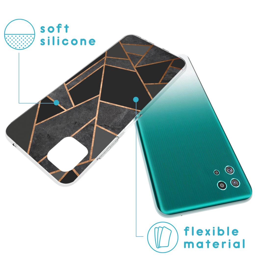imoshion Coque Design Samsung Galaxy A22 (5G) - Black Graphic – Image 2