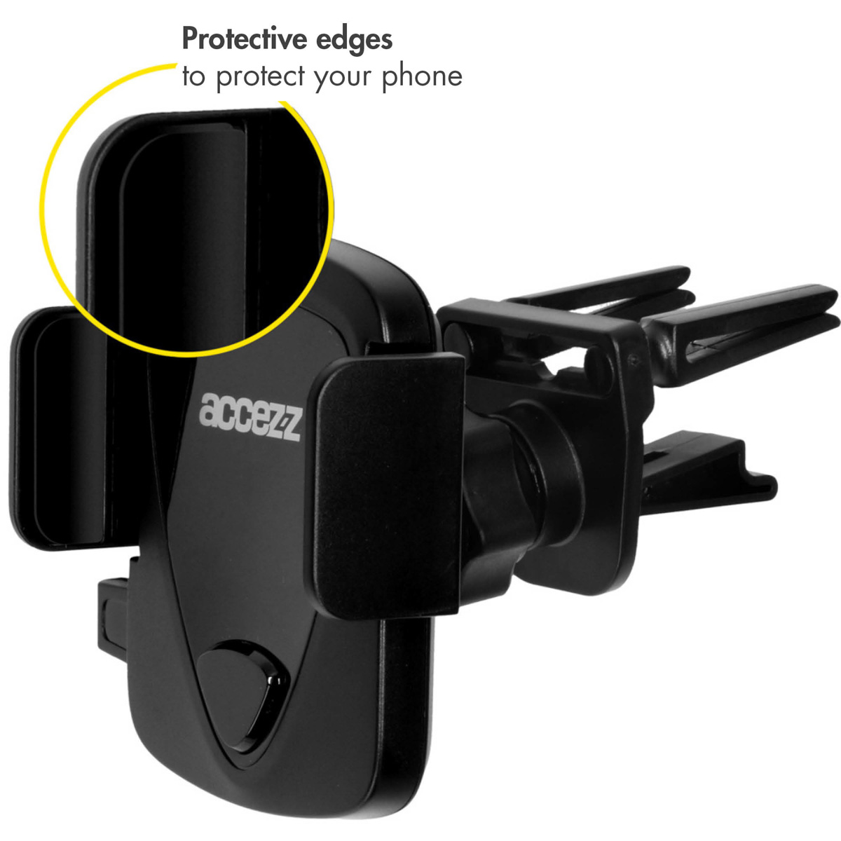Accezz Support de téléphone pour voiture - Réglable - Universel - Grille de ventilation - Noir – Image 3