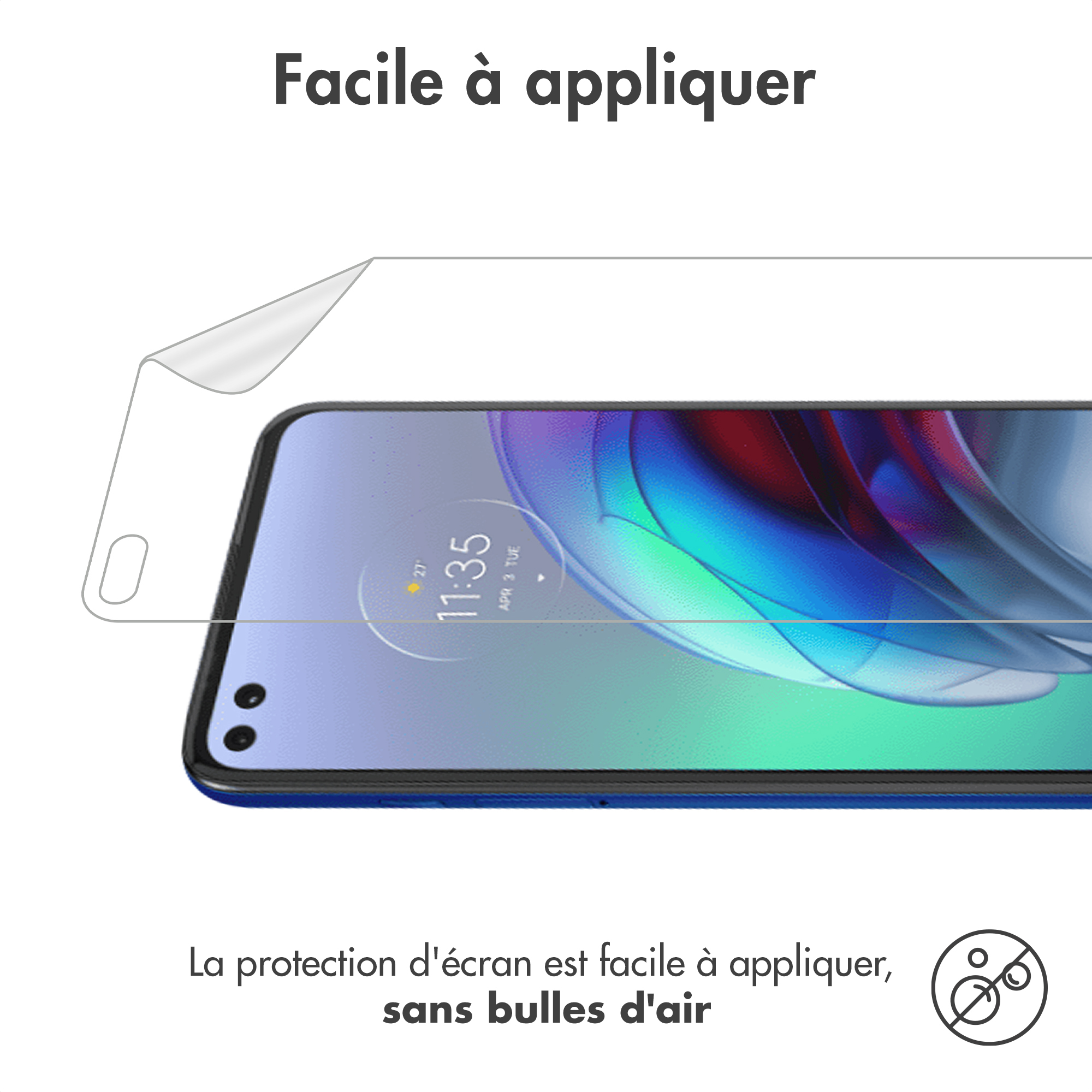 imoshion Protection d'écran Film 3pack Motorola Moto G100 – Image 3