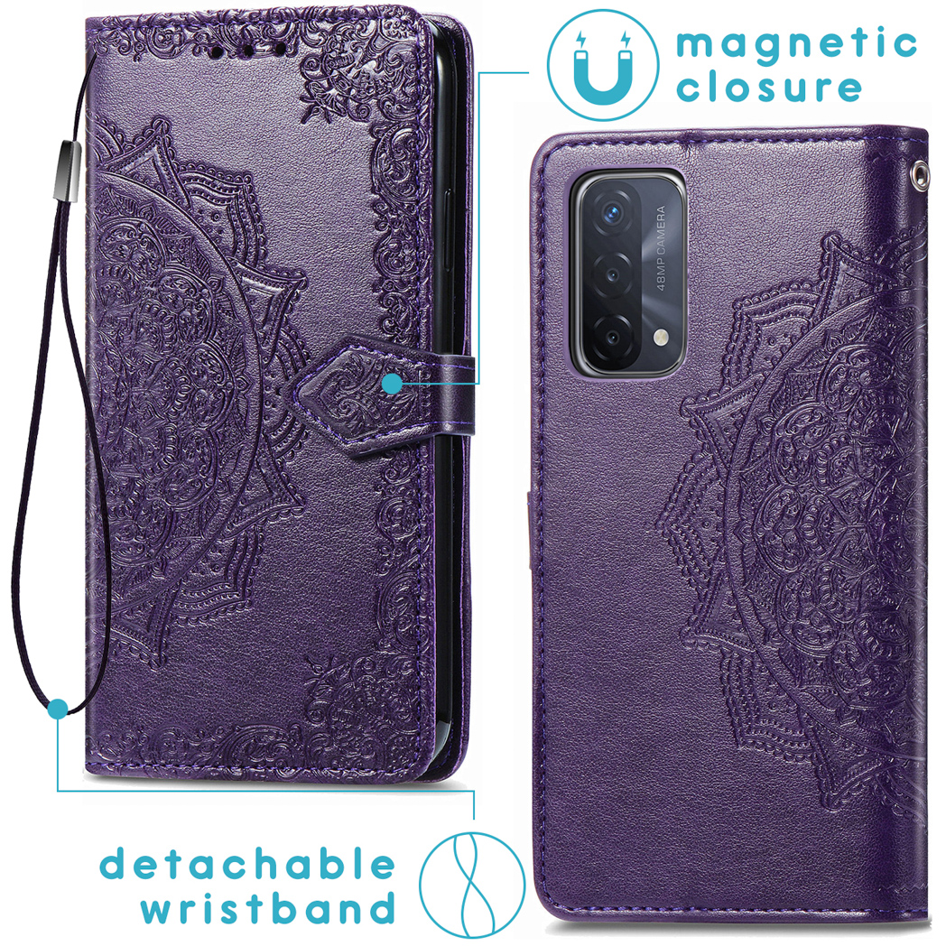 imoshion Etui de télephone Mandala Oppo A74 (5G) / A54 (5G) - Violet – Image 2