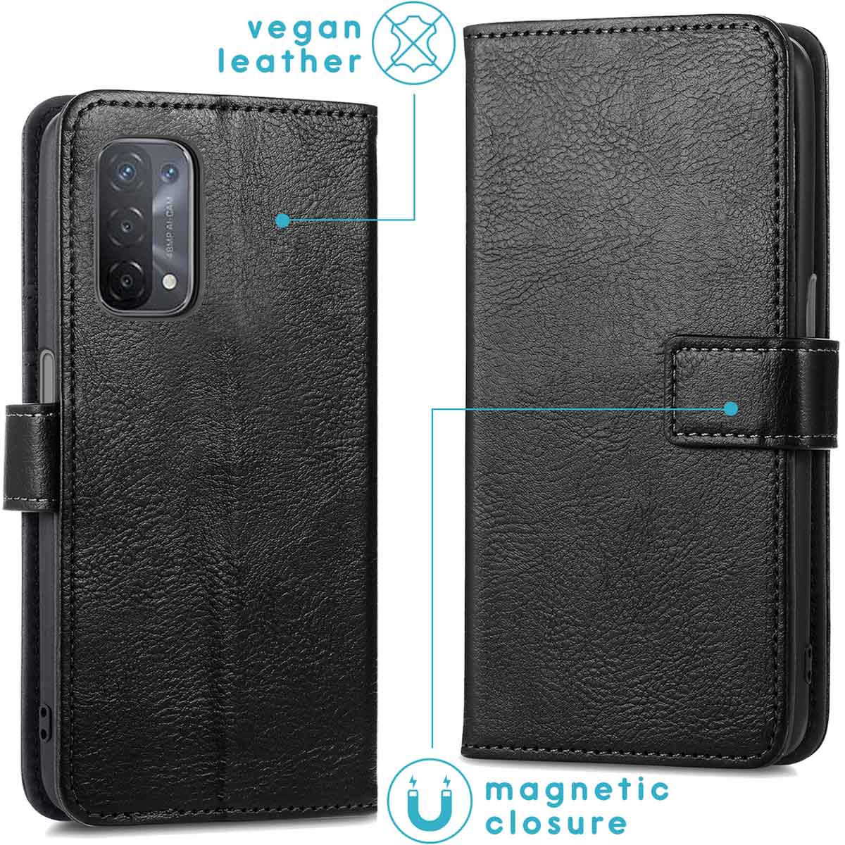 imoshion Étui de télephone portefeuille Oppo A74 (5G) / A54 (5G) - Noir – Image 2