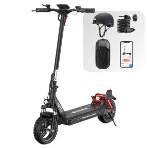 isinwheel GT1 Trottinette électrique tout terrain 800W – GT1 + Casque+Serrure antivol
