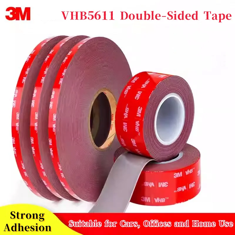 Ruban adhésif Double face solide VHB5611, 3M, étanche, sans marquage, en mousse, haute viscosité, 1.1mm d'épaisseur, pour voiture, industrie domestique – Image 7