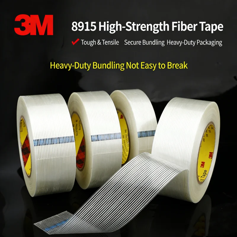 Ruban adhésif en Fiber de verre 3M8915, ruban adhésif simple face solide sans trace, rayé et étanche, fixation d'objets lourds – Image 3