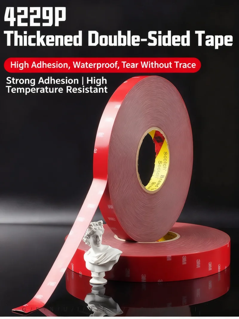 Ruban adhésif Double face fort 3M 4229P VHB, haute viscosité, étanche, sans trace, en mousse, pour voiture, usage domestique, haute température – Image 2