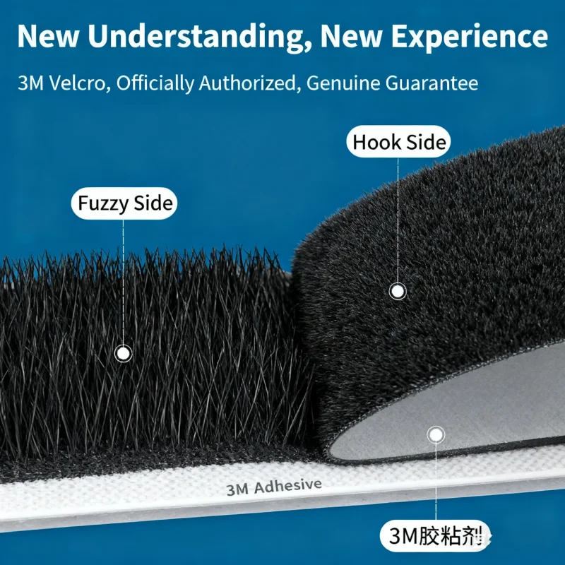 Ruban adhésif Double face noir 3M 25m 9448A, largeur 50mm, solide, sans Trace, résistant aux hautes températures, ruban de fixation à crochet et boucle – Image 4