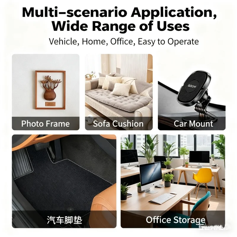 Ruban adhésif Double face noir 3M 25m 9448A, largeur 50mm, solide, sans Trace, résistant aux hautes températures, ruban de fixation à crochet et boucle – Image 6