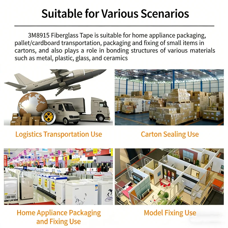 Ruban adhésif en Fiber de verre 3M8915, ruban adhésif simple face solide sans trace, rayé et étanche, fixation d'objets lourds – Image 6