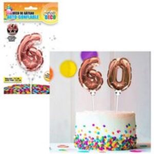 Ballon Rose Pour Gâteau – Chiffre 6
