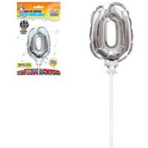 Ballon Argent Gâteau – Chiffre 0