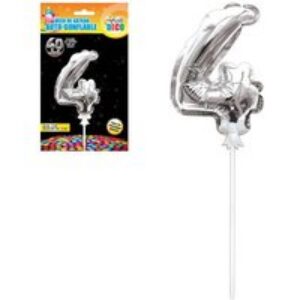 Ballon Argent Gâteau – Chiffre 4