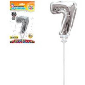 Ballon Argent Gâteau – Chiffre 7