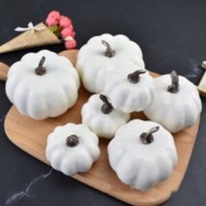 Assortiment De Citrouilles Artificielles Blanches, 12 Pièces, Halloween, Récolte D&rsquo;automne, Décor De Maison, De Thanksgiving, Faux Légumes, Accessoires De Photographie