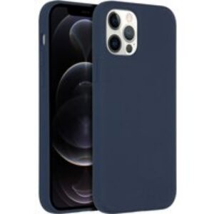 Accezz Coque Liquid Silicone avec MagSafe Apple iPhone 12 (Pro) – Bleu foncé