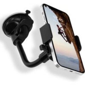 Accezz Support de téléphone pour voiture – Universel – Pare-brise – Noir