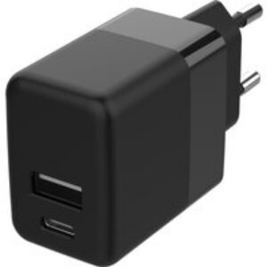Accezz Wall Charger – Chargeur – Connexion USB-C et USB – Power Delivery – 20 Watt – Black