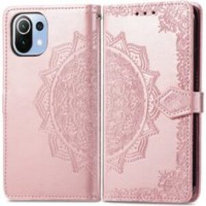 imoshion Etui de télephone Mandala Xiaomi Mi 11 Lite (5G/4G) / 11 Lite 5G NE – Rose Doré