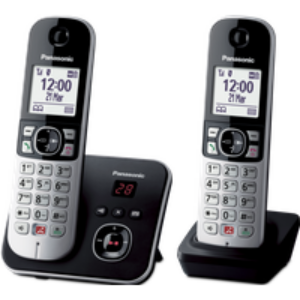 KX-TG6862FRB – Téléphone sans fil avec 2 combinés, rouge