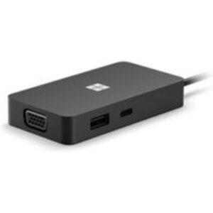 Microsoft Surface USB-C Travel Hub Avec fil USB 3.2 Gen 2 (3.1 Gen 2) Type-C Noir