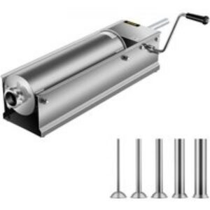 VEVOR Machine à Saucisse 7L Remplissage de Saucisse horizontal de saucisse remplissante de saucisse pour la maison et l&rsquo;utilisation commerciale en acier inoxydable