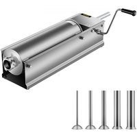 VEVOR Machine à Saucisse 7L Remplissage de Saucisse horizontal de saucisse remplissante de saucisse pour la maison et l'utilisation commerciale en acier inoxydable