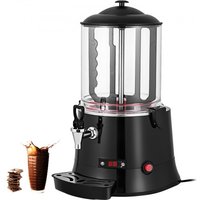 VEVOR Machine à Chocolat Chaud 10L Distributeur Chocolat Chaud Professionnel 400W Chocolatière Pro 30-90℃ Distributeur LED avec Plateau Égouttoir pour Boisson Chaude Café Lait Soja Maison Restaurant