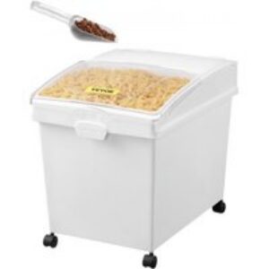 VEVOR Conteneur de Riz à Roulettes 3PCS Bac à Riz avec Couvercle Coulissant 40L*3 Boîtes de Stockage de Rangement de Céréales à Farine à Ingrédients en Plastique pour la Conservation Alimentaire