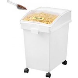 VEVOR Conteneur de Riz à Roulettes 3PCS Bac à Riz avec Couvercle Coulissant 25L*3 Boîtes de Stockage de Rangement de Céréales à Farine à Ingrédients en Plastique pour la Conservation Alimentaire