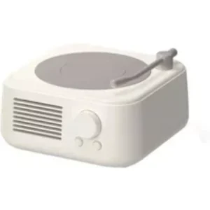 Yonis Enceinte Bluetooth Vintage – Blanc