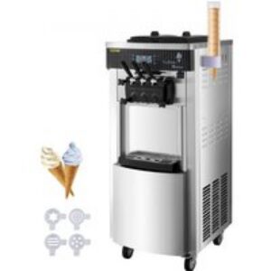 VEVOR Machine à Crème Glacée Enfant Verticale Professionnel Sorbetière à Glace Ice Cream Machine
