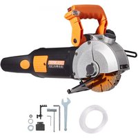 VEVOR Rainureuse Murale Électrique 2500 W Machine à Rainurer Mur 133 mm Machine de Découpe de Rainures de Profondeur 42 mm Machine à Découper Rainures 6400 tr/min avec Pompe à Eau, 5 Lames Installées