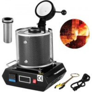 VEVOR Four de Fusion Automatique Numérique 1 kg Creuset Graphite Premium 1750 W Four Fusion Électrique d&rsquo;Or 1150℃ Haute Efficacité Grille d&rsquo;Isolation Thermique pour Fusion Or Argent Cuivre Aluminium