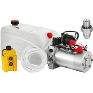 VEVOR Pompe hydraulique 12 V 7 L Pompe hydraulique remorque Simple effet Réservoir plastique Démarrage rapide Débit d&rsquo;huile rapide Aucune fuite Remorque Élévateur à ciseaux