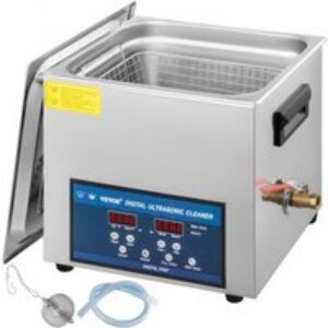 VEVOR Nettoyeur à Ultrasons Double Fréquence 10 L, Professionnel Nettoyeur à Ultrasons 220 V avec Chauffage, Nettoyeur Ultrasons en Acier Inoxydable pour Pièces Bijoux Carte de Circuit 28 / 40 kHz