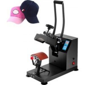 VEVOR Presse à Chaud 9×14 cm Machine de Sublimation de Transfert 350 W, Presse à Chaleur Élément Revêtu de Téflon, Presse à Textile Intelligent Plaque Chauffante en Aluminium pour Chapeaux Casquettes