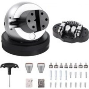 VEVOR Outil de Réglage de Gravure avec 34 pièces d&rsquo;Attachement, Ensemble Complet d&rsquo;Étau à Bloc de 5 pouces, Étau à Boule de Gravure Base en Caoutchouc Mâchoires Réglables pour Bijoux Petite Sculpture