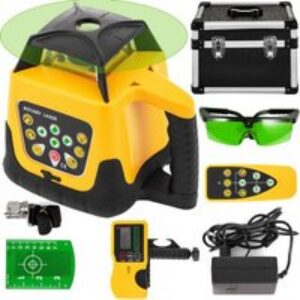 VEVOR Niveau Laser Autonivelant Balayage Rotative à 360° Laser Ligne Verticale Horizontale Module Laser Rotatif Auto-Alignement Précision 20&Prime; Faisceau Vert Distance de Travail 500m Construction Jaune