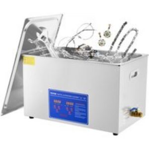 VEVOR Nettoyeur A Ultrasons 30L,Nettoyeur ultrasons 600W 220V,Ultrasonic Cleaner Professionnel à 80 Degrés,Nettoyeur Digital Affichage Ultrasonique pour les bijoux,les lab, les équipements industriels