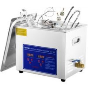 VEVOR Nettoyeur à ultrasons Machine 10L Acier inoxydable Ultrasons Cleaner Minuterie de chauffage numérique Nettoyage de bijoux pour usage domestique personnel commercial 