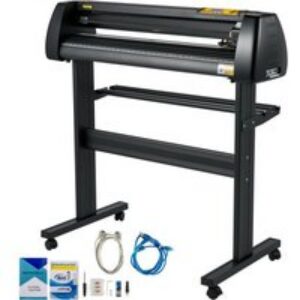 VEVOR Plotter de Découpe Vinyle Traceur de Coupe 720 mm Machine avec Logiciel de SignMaster, Traceur Coupeur Imprimante de Coupe de Précision, Coupe-Vinyle avec Ports USB Série pour Tracer Découper