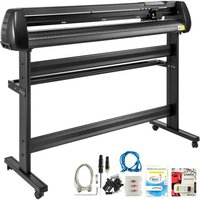 VEVOR Plotter de Découpe Vinyle, Alimentation Papier Max. 1350 mm, Traceur de Coupe de Base avec Support, Contrôle Numérique, Vitesse et Force Réglables, pour Fabrication d'Étiquettes de Signalisation