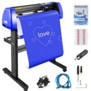 VEVOR Plotter de Découpe Vinyle 720 mm Machine de Coupeur Traceur de Vinyle, Traceur Sublimation Impression Découpeuse, Coupe-Vinyle Professionnel avec Support au Sol Écran LCD pour Tracer Découper