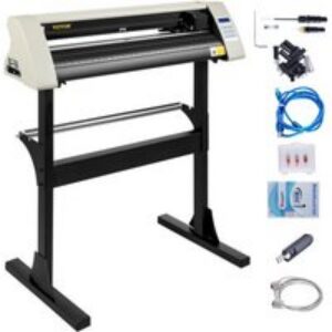 VEVOR Plotter de Découpe Blanc 720mm Machine de Coupeur de Traceur Vinyle, Cutter Traceur Sublimation Impression Découpeuse, Coupe-Vinyle Professionnel avec 3 Lames Écran LCD pour Tracer Découper